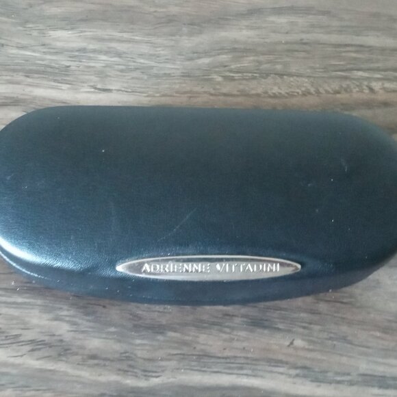 Adrienne Vittadini Eyeglasses Glasses Clamshell Hard Case Only Black Original - Picture 1 of 4